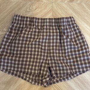 Cozy Plaid Women's Pajama Shorts
